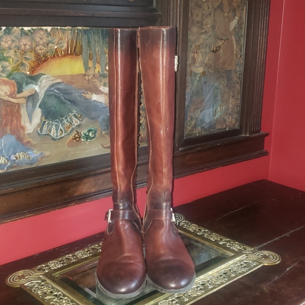 Leather Alex Marie Studded Equestrian Boot